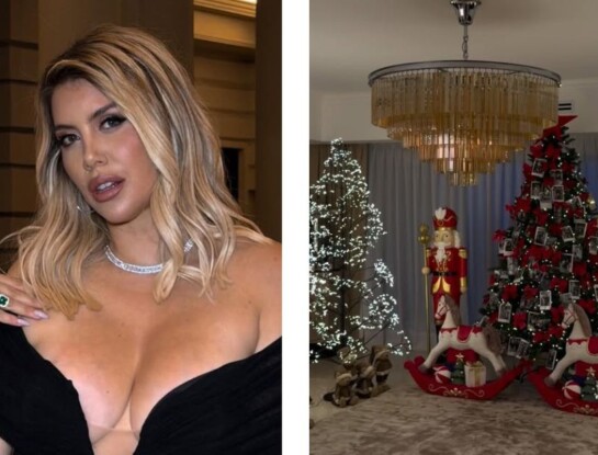 Wanda Nara presumió su decoración navideña con un toque familiar