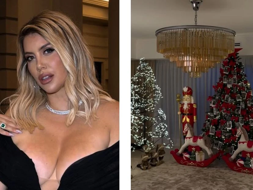Wanda Nara presumió su decoración navideña con un toque familiar