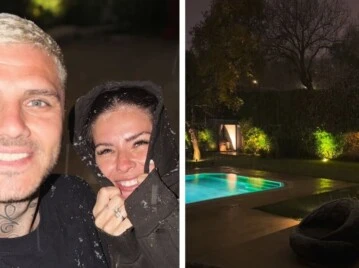 La China Suárez y Mauro Icardi regresaron a Turquía y fueron sorprendidos por la nieve