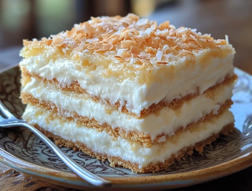 Postre de coco destacada