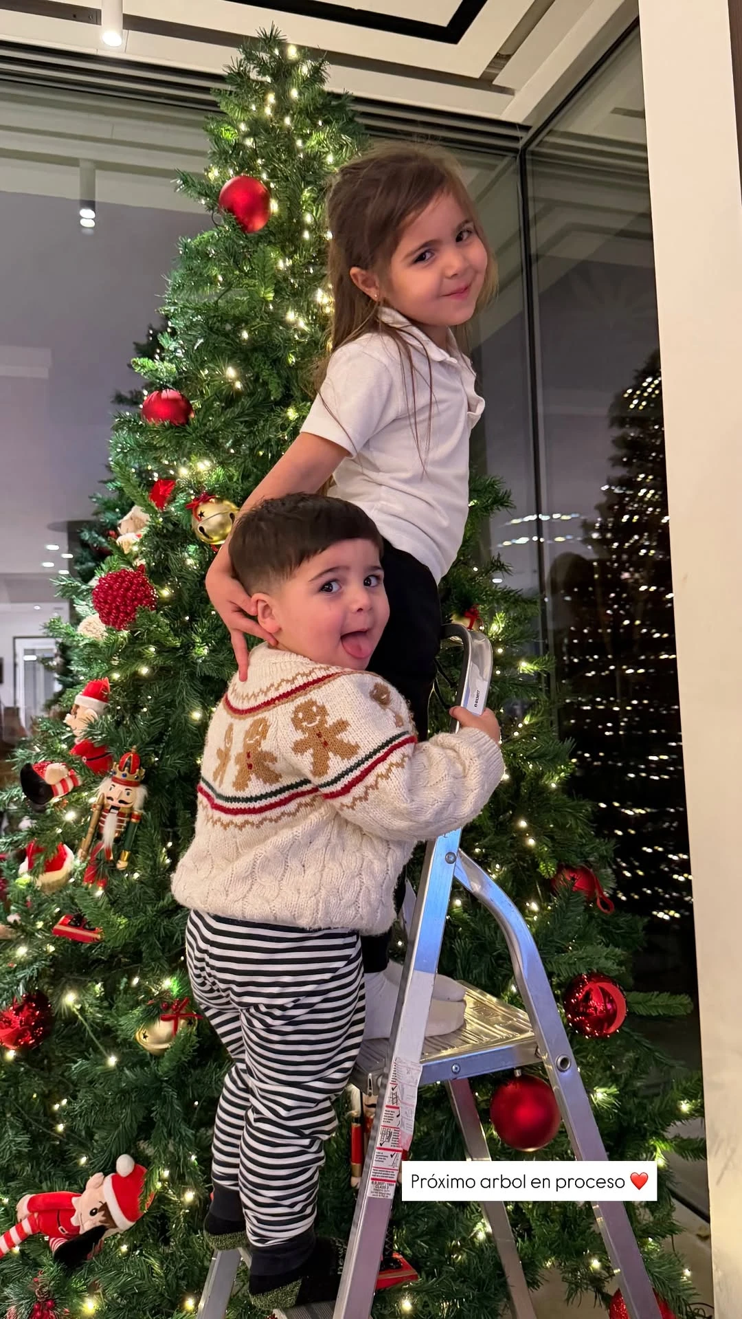 Valu Cervantes y Enzo Fernández mostraron cómo armaron el árbol de Navidad en su casa de Londres