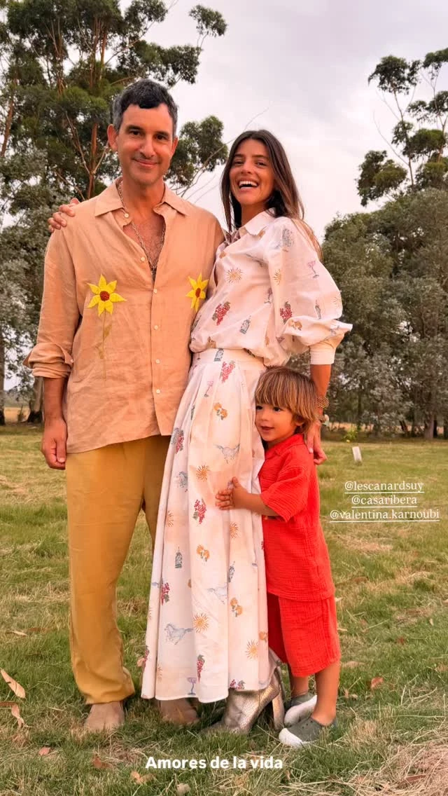 Calu Rivero y los looks coordinados que eligió para un casamiento