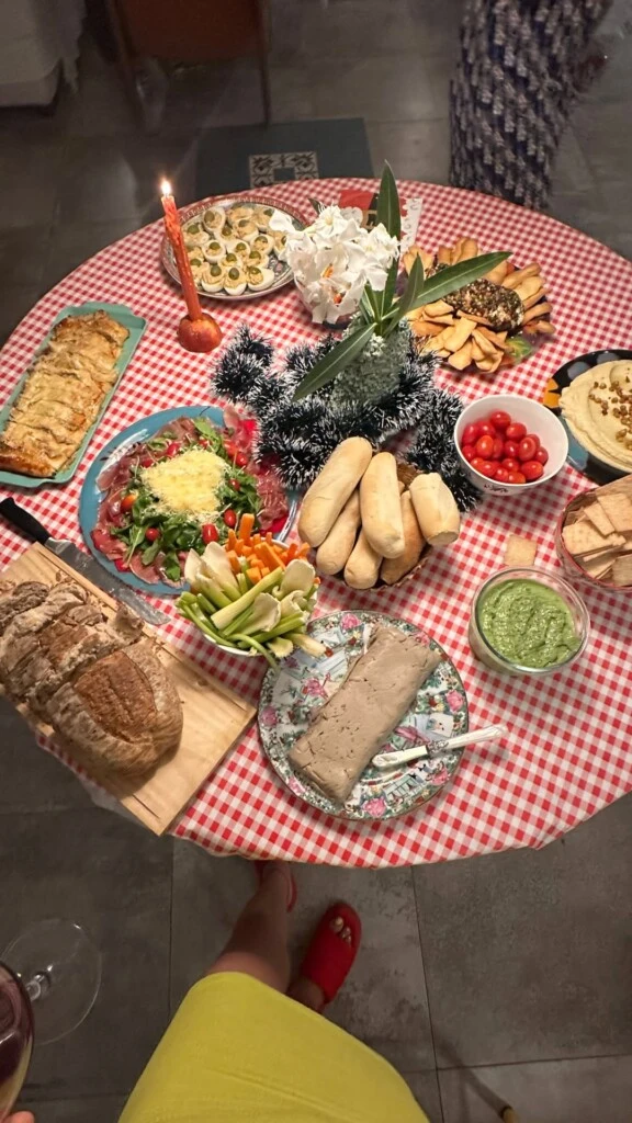 La Navidad de Cande Vetrano y Andrés Gil. Foto: IG