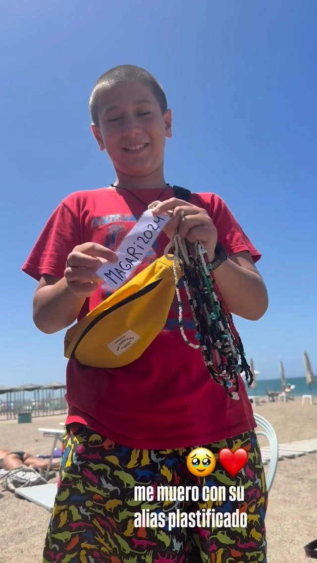 La artista compartió la original idea de Momo en sus vacaciones. Fotos: Ig. 