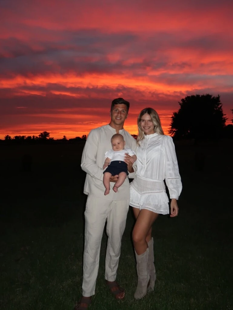 La Navidad de Eva Bargiela y Gianluca Simeone. Foto: IG