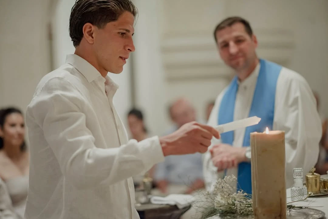 Eva Bargiela compartió fotos inéditas del bautismo de su hijo Faustino Simeone