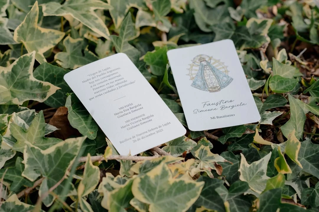 Eva Bargiela compartió fotos inéditas del bautismo de su hijo Faustino Simeone