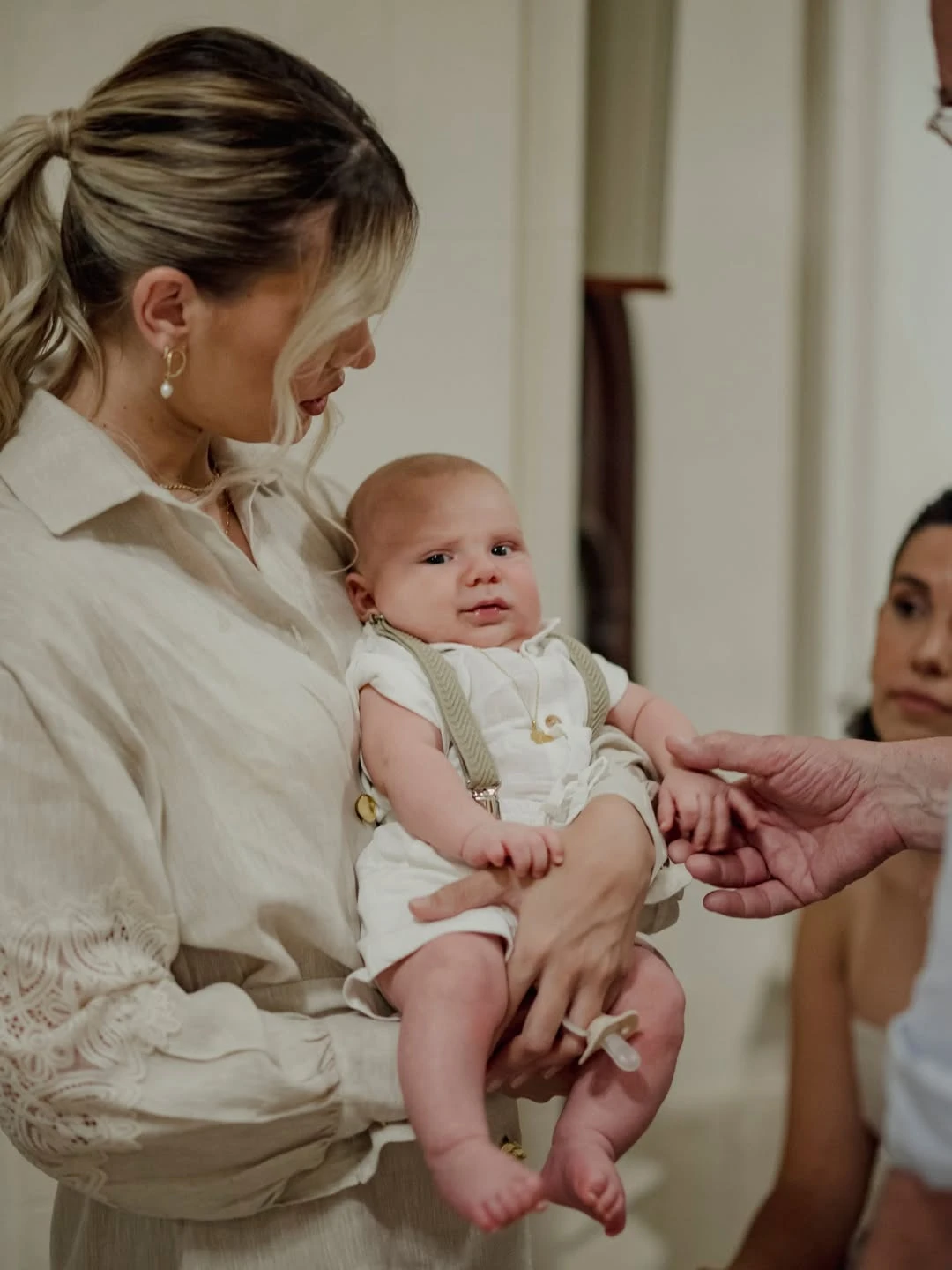 Eva Bargiela compartió fotos inéditas del bautismo de su hijo Faustino Simeone