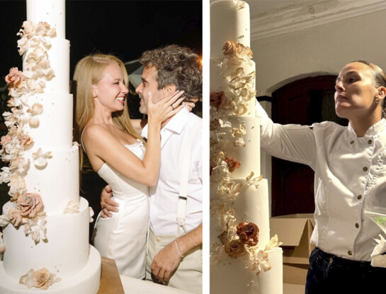 Viajó desde Necochea con una torta sorpresa de 5 pisos: quién es la pastelera detrás del increíble pastel de bodas de Rocío Pardo y Nico Cabré