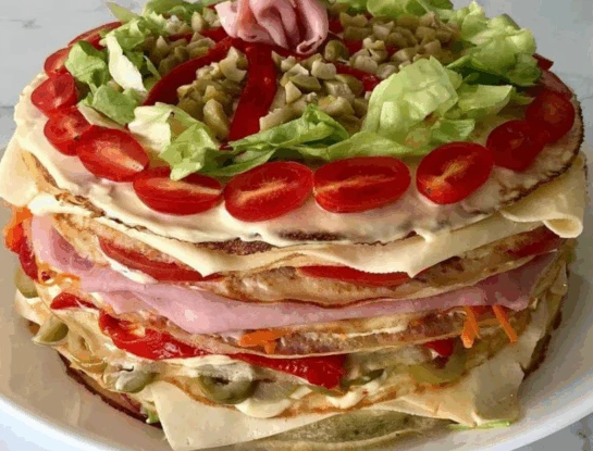 Torre de panqueques destacada