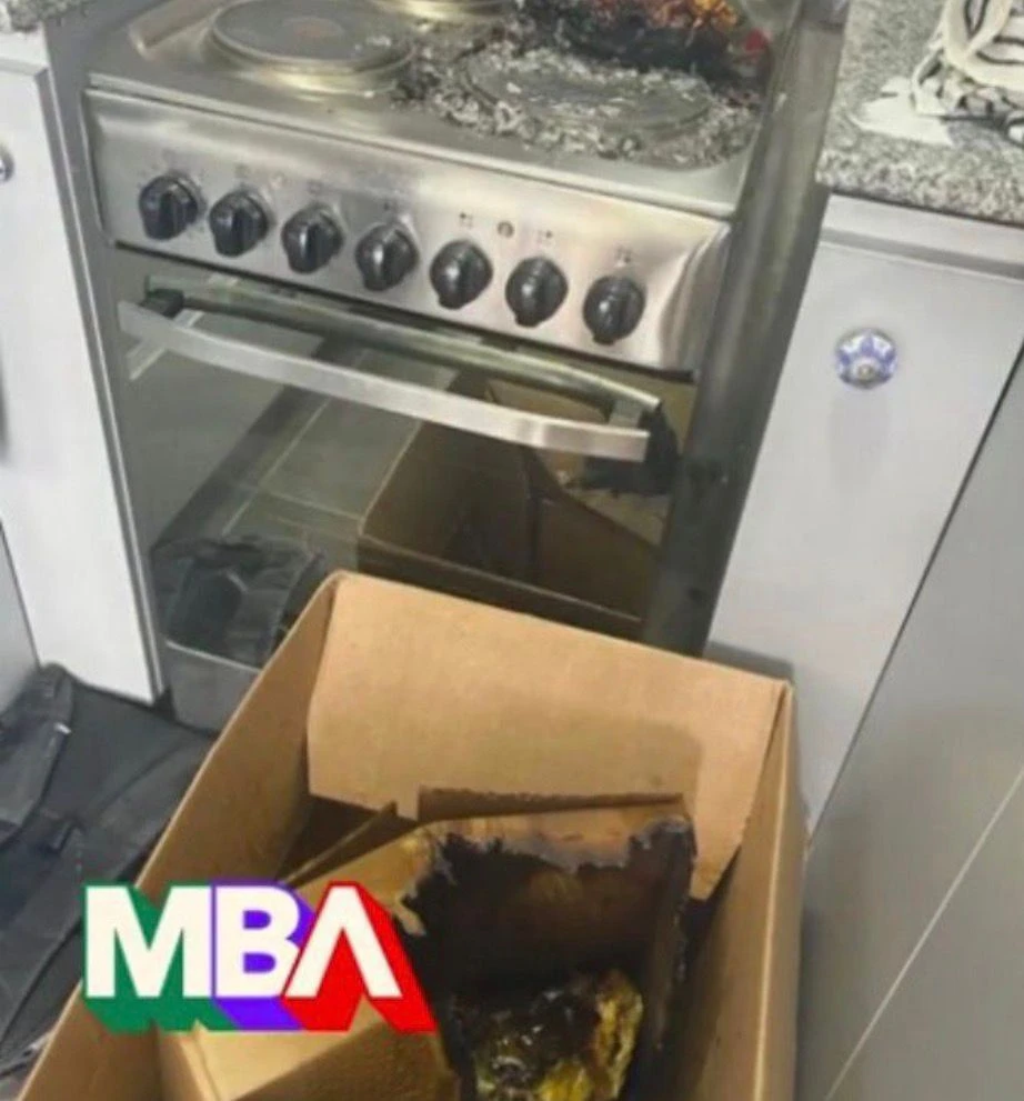 Así quedó parte de la cocina de Matías Alé. Foto: TV Pública