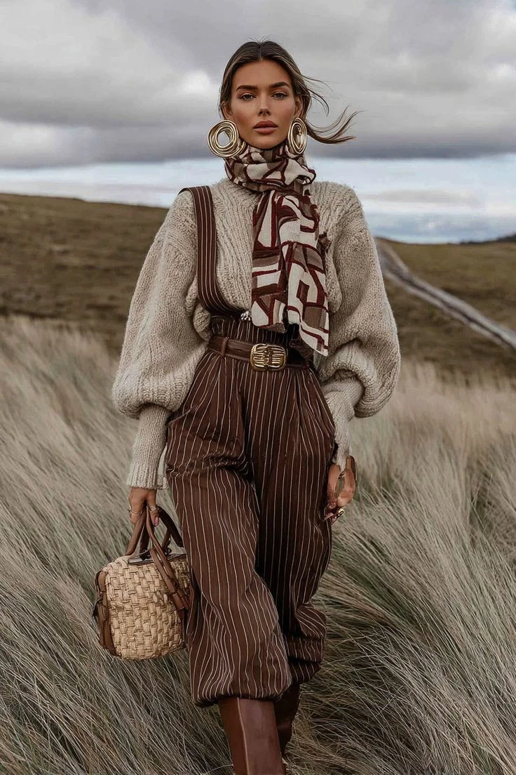 Cuellos altos con pañuelos