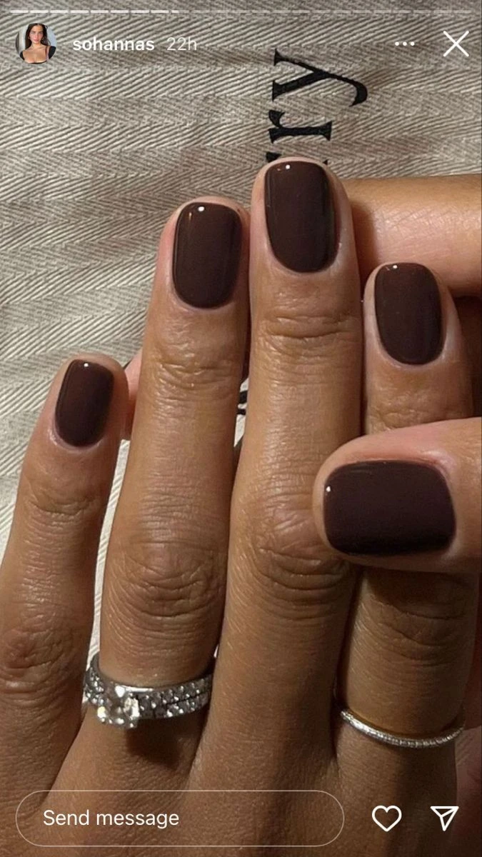 Manicura marrón chocolate: el color que es tendencia absoluta
