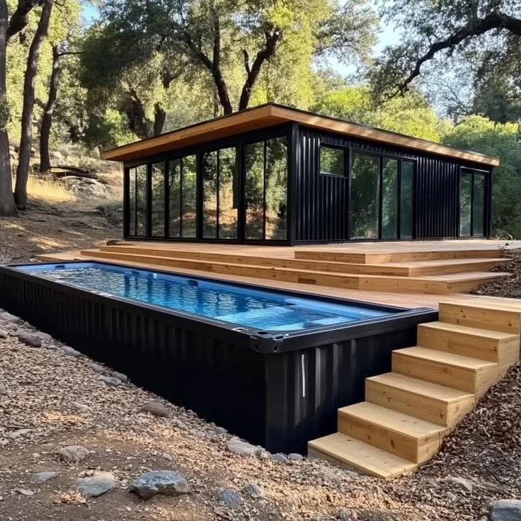 Pileta en contenedor