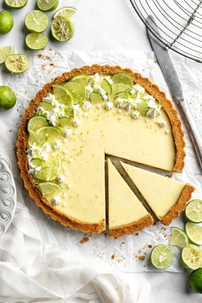 Este key lime pie es fresco y delicioso.