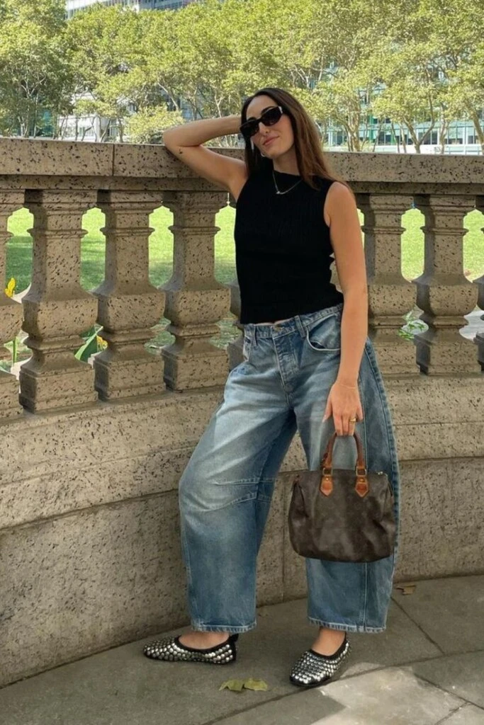 Los barrel jeans son bien veraniegos.