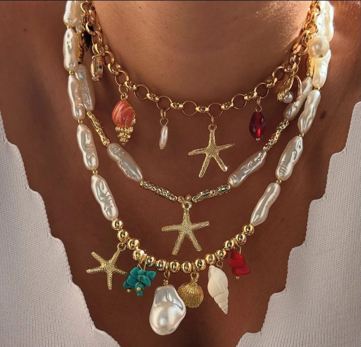 Collar de caracoles, un clásico del verano.