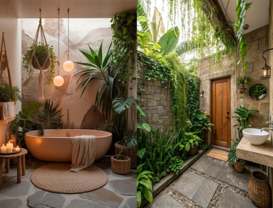 Baños de inspiración biofílica: naturaleza en el espacio más íntimo de la casa
