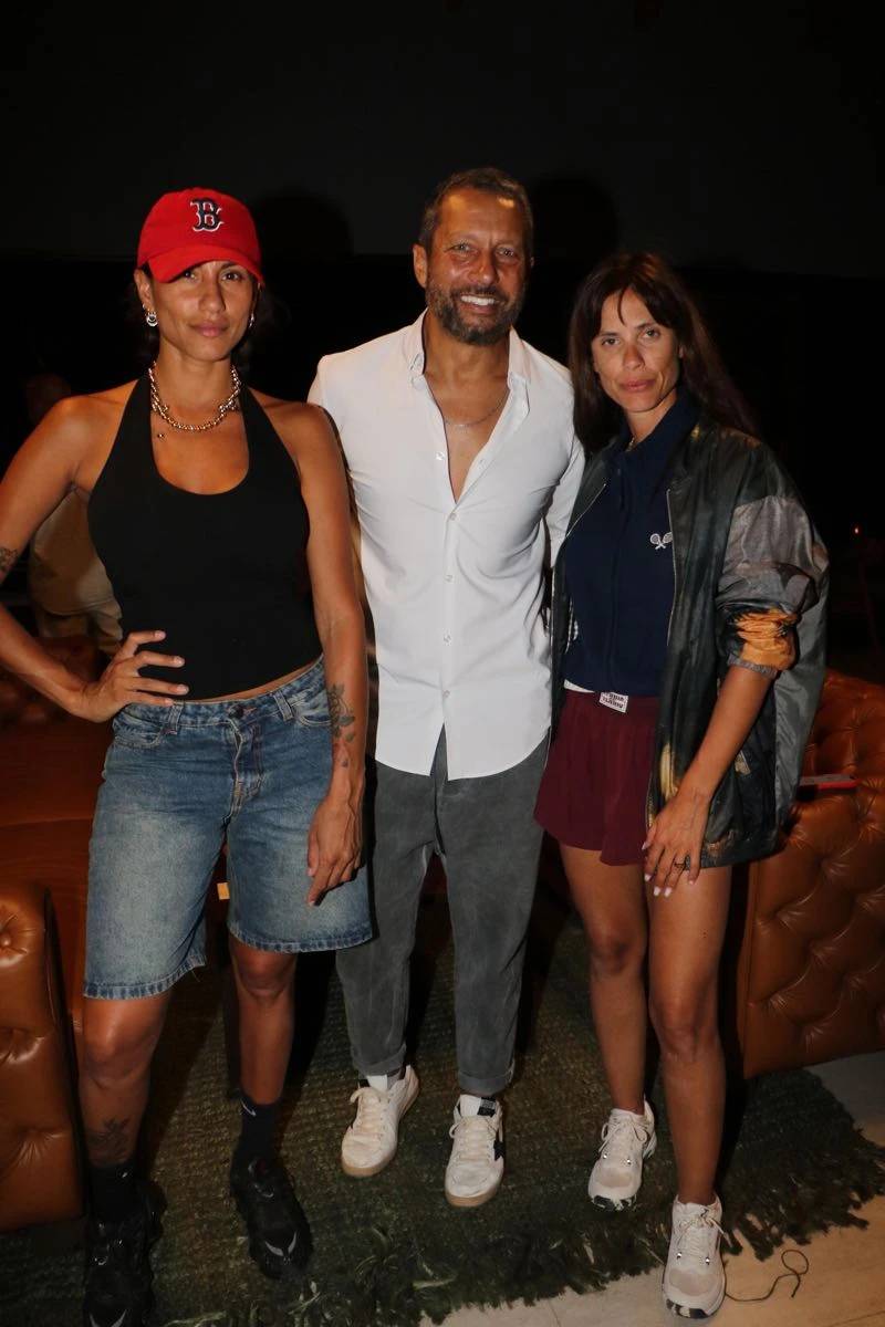 Belén Ferreyra, el español Oscar Guzman y Cecilia Gonzalez en la previa.