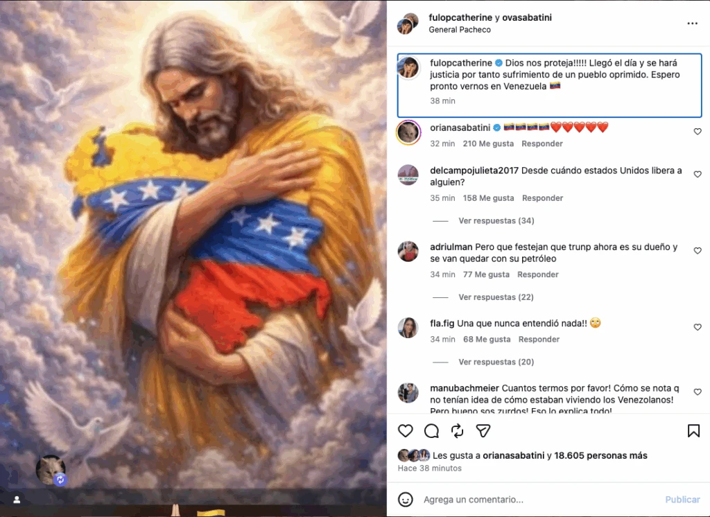 El posteo de Catherine Fulop