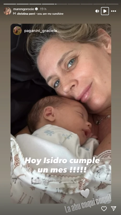 El tierno mensaje de la mamá de Rocío a ella y a su hijo.