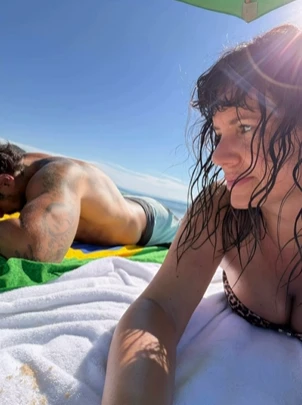 Las vacaciones de Griselda Siciliani y Luciano Castro. 