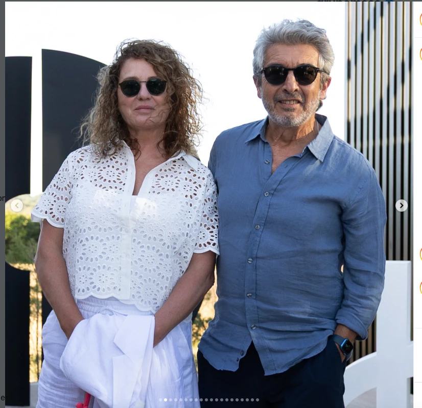Florencia Bas junto a Ricardo Darín en Punta del Este.