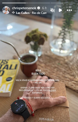 Christian Petersen mostró en sus redes su día a día. Foto: IG