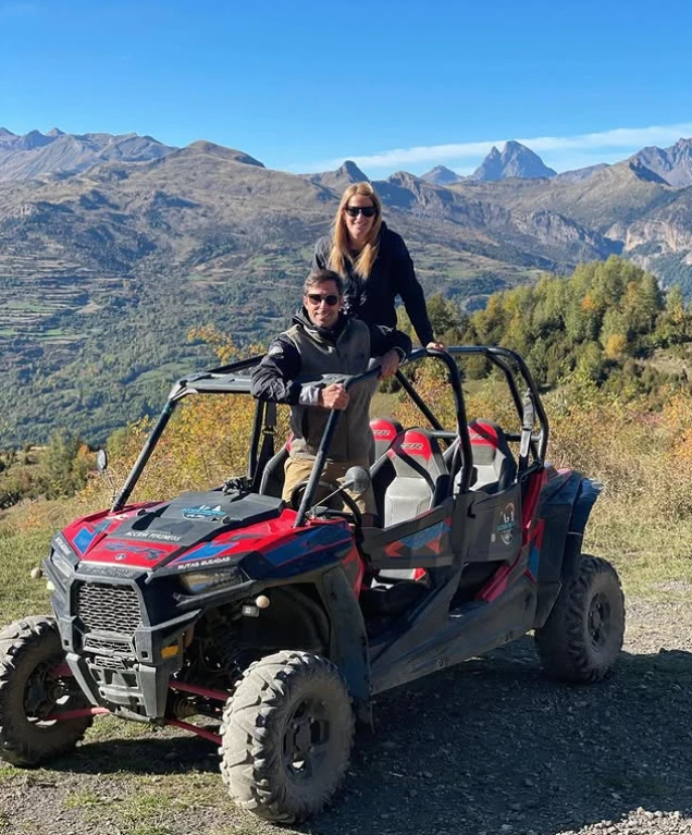 Andrea con su esposo en un posteo de su cuenta de Instagram.