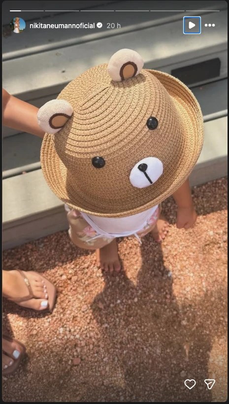 El sombrero súper cute de Cruz, el hijo de Nicole Neumann.