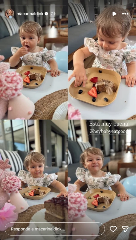 Así fue el primer cumpleaños de Amanda, la hija de Maca Rinaldi y Fede Hoppe