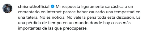 Chris Noth pidió disculpas.