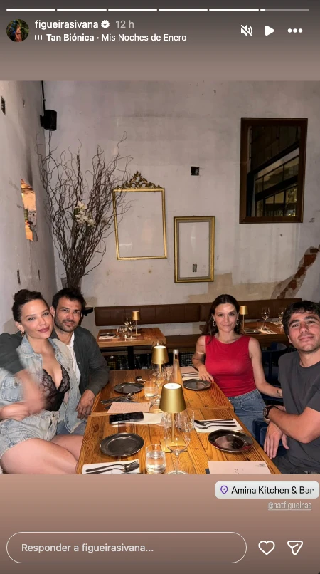 La salida de Ivana Figueiras y Darío Cvitanich en la noche de Buenos Aires.