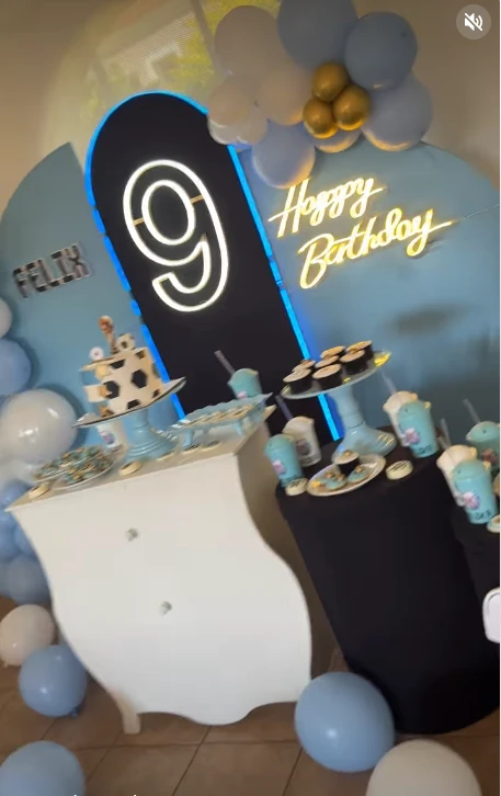 El cumpleaños futbolero de Félix, el hijo de Ximena Capristo