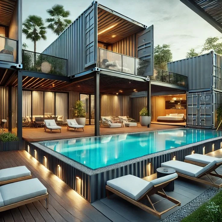 Pileta en contenedor