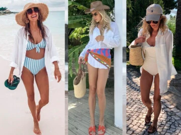 Camisa sobre el traje de baño