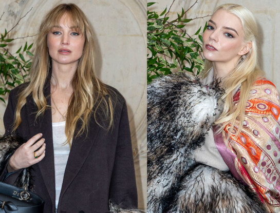 Vidriera: de Jennifer Lawrence a Anya Taylor‑Joy, los looks que brillaron en la primera fila del desfile de Dior en París