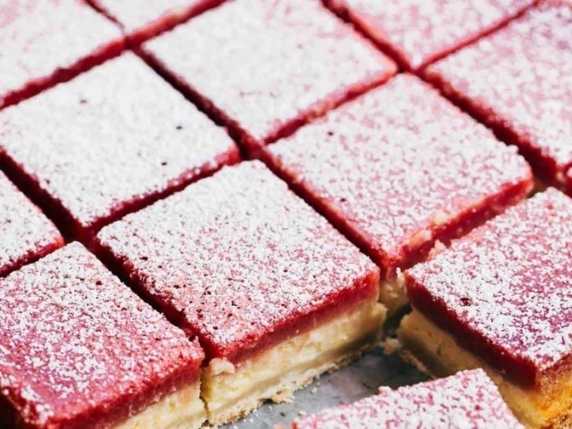 Pink lemon bars: una receta fácil, colorida y deliciosa
