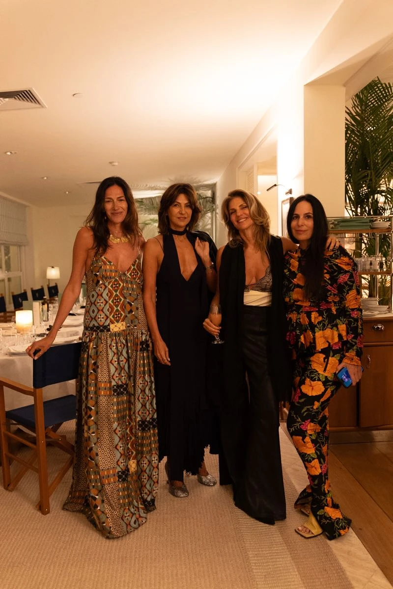 Dolores Trull, Evangelina Bomparola, Natalia Graciano y Lucila Sperber en la íntima cena organizada por Rochas en Locanda by Cipriani
