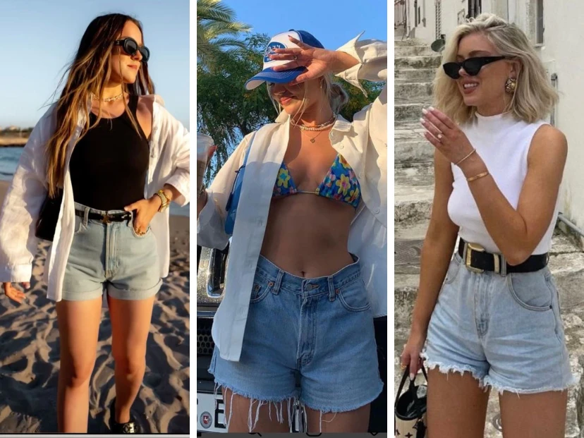 Está en tu placard 7 looks playeros que podés armar con tu short de jean