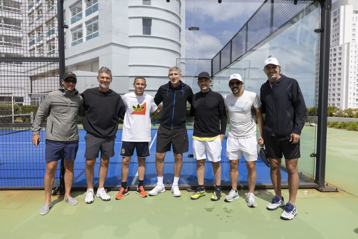 Jorge Brito, Leo Mateu, Maxi Rodriguez, Martin Palermo, German Paoloski, Jose Chatruc y Rolando Schiavi