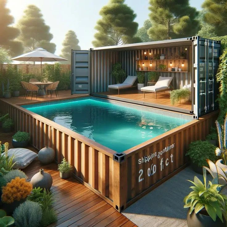 Pileta en contenedor