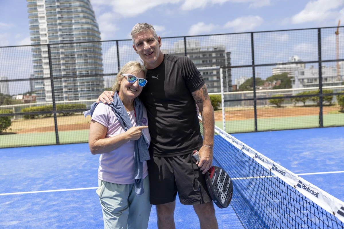 Martin Palermo y Ceso Baccigalupo tri campeona mundial de Padel