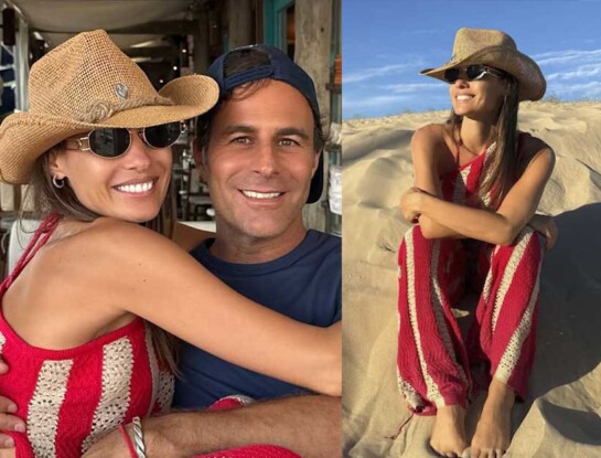 Crochet, rayas y espíritu boho: Pampita marca tendencia en Punta del Este posando con Martín Pepa