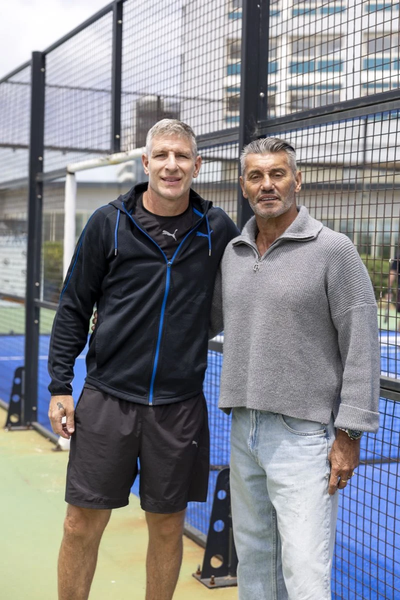 Martín Palermo y Sergio Goycochea. 
