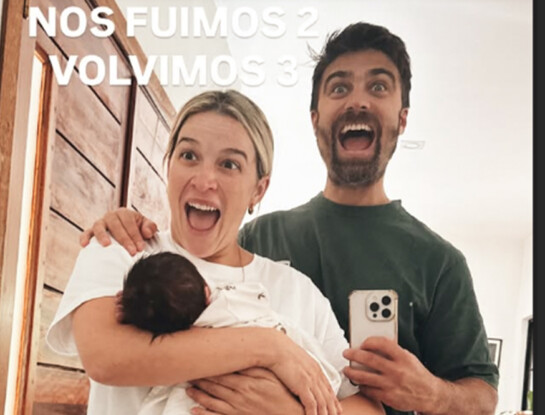 Sofía Pachano y Santiago Ramundo volvieron a casa con Vito tras el nacimiento de su hijo