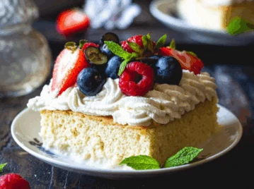 Postre tres leches helado la receta con frutillas y arándanos que no te podés perder