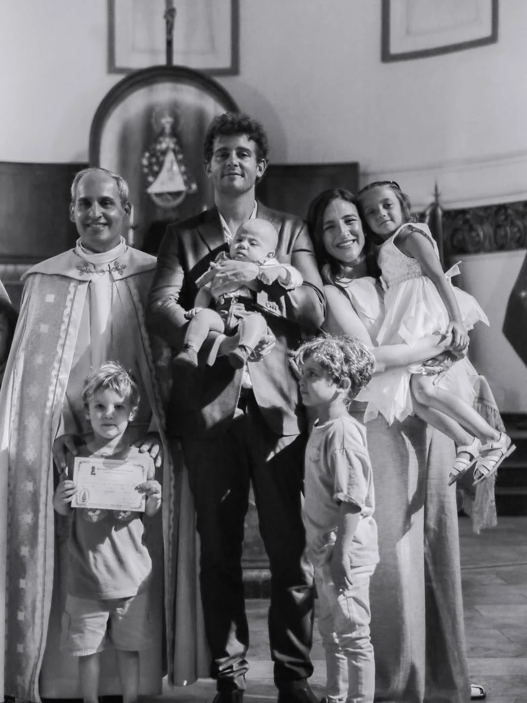 El emotivo bautismo de Vicente, el hijo de Carolina Amoroso y Guido Covini