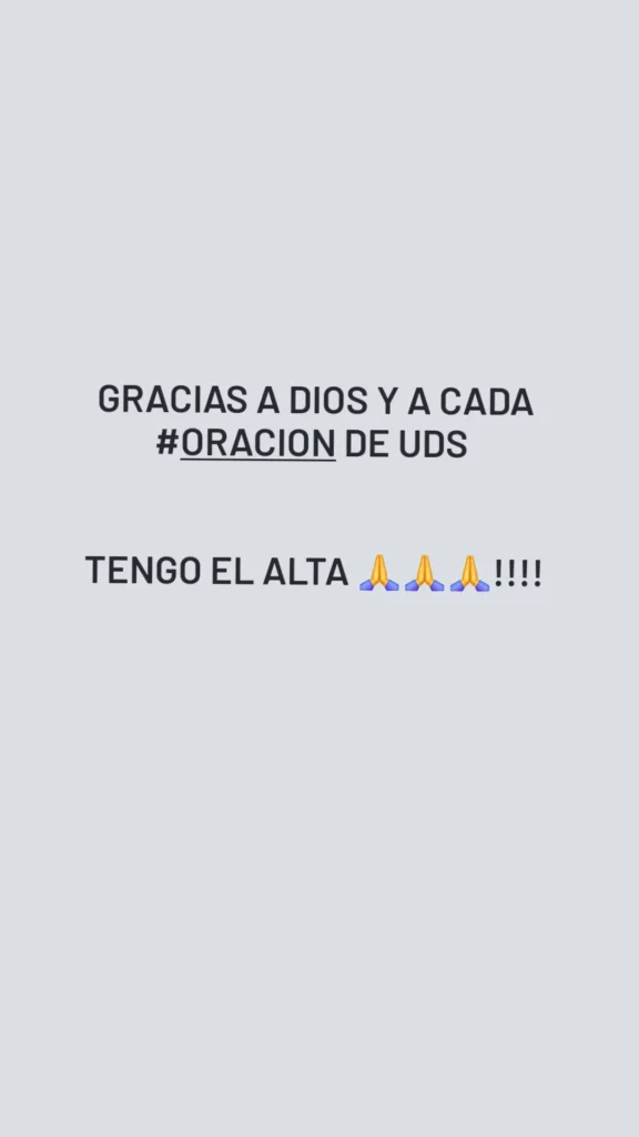 Le dieron el alta médica