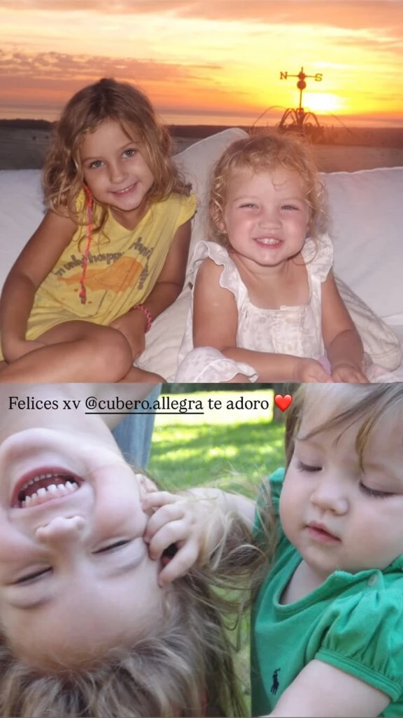 El mensaje de Indiana Cubero por el cumpleaños de su hermana Allegra. Foto: IG